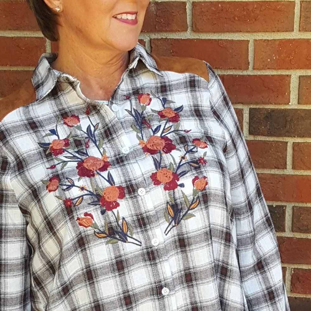 Button down Buffalo Plaid shirt